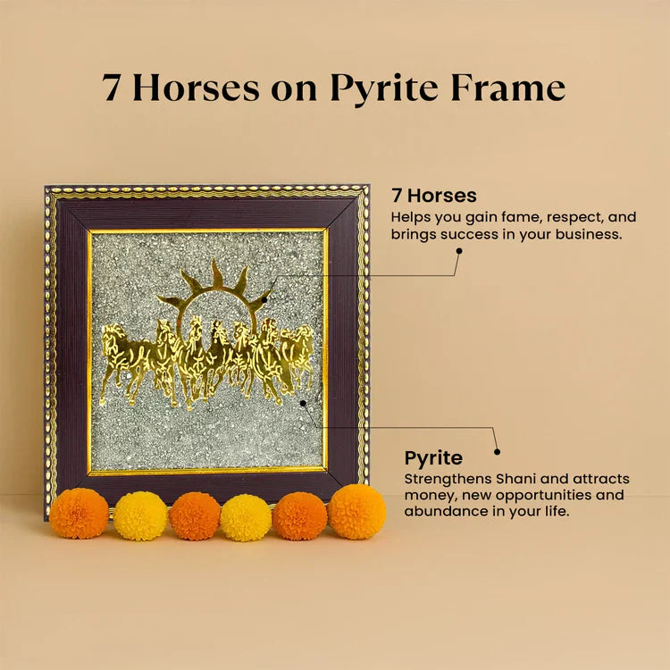 Pyrite 7 Horses™ | Money Magnet Frame