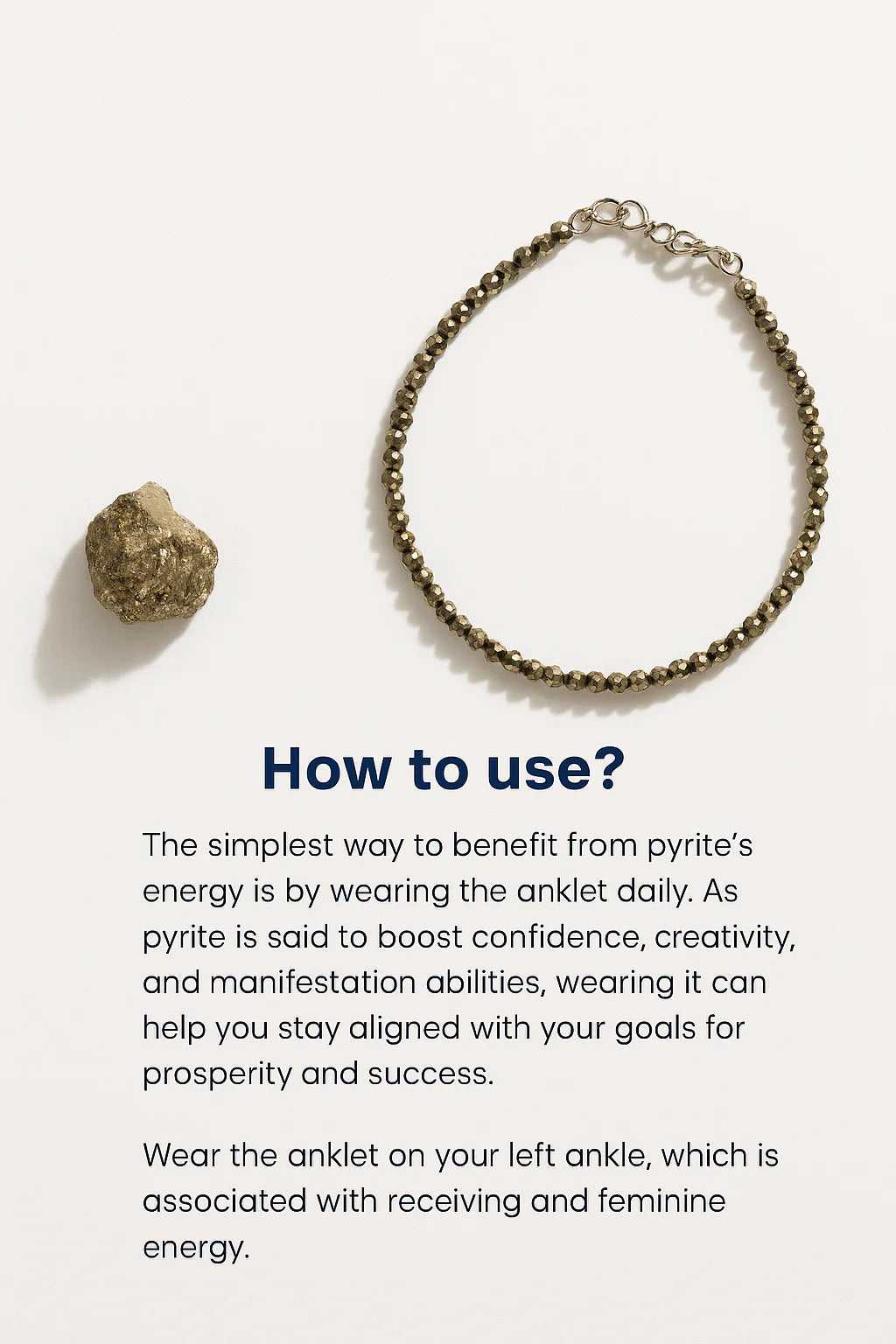 Raw Pyrite Anklet/Bracelet